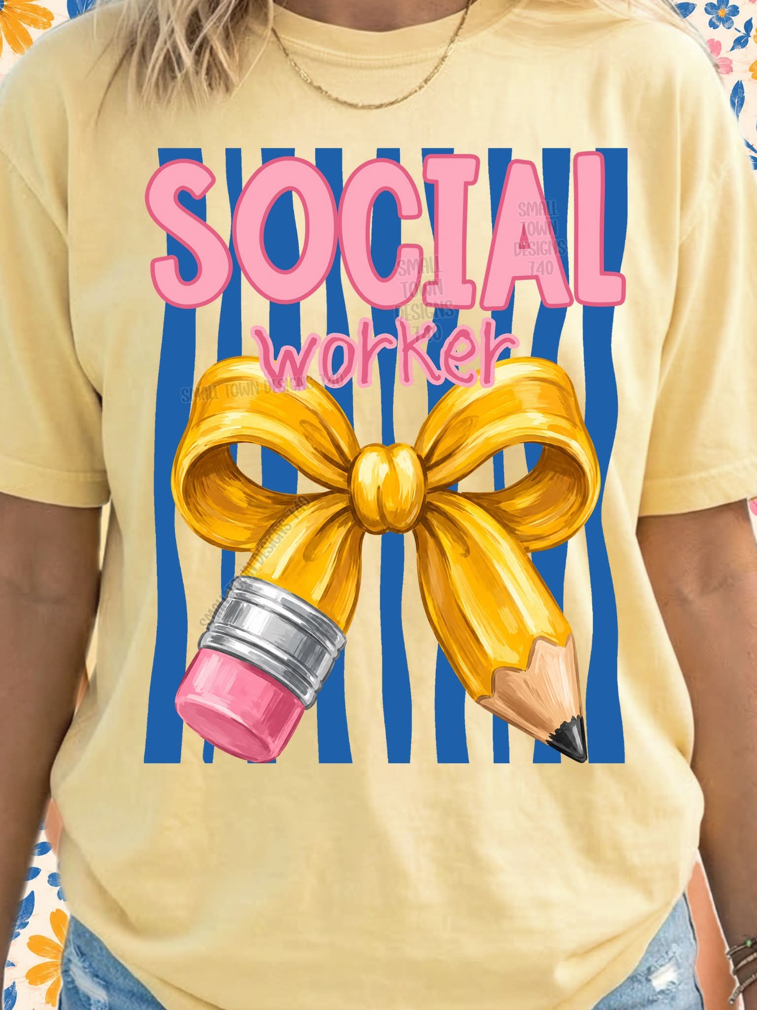 Teacher theme tee