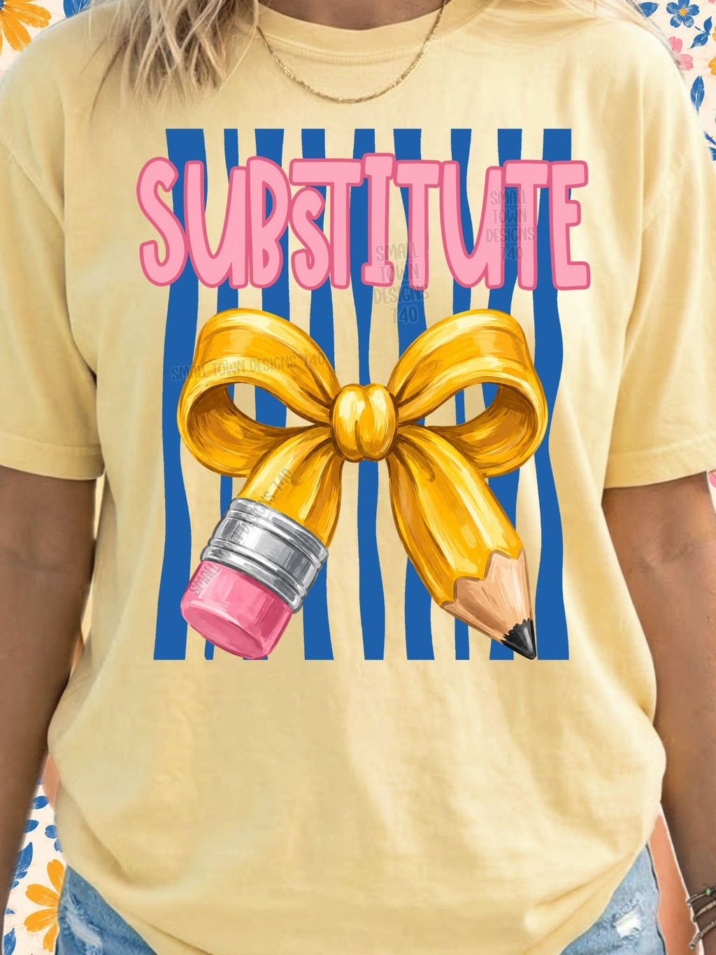 Teacher theme tee