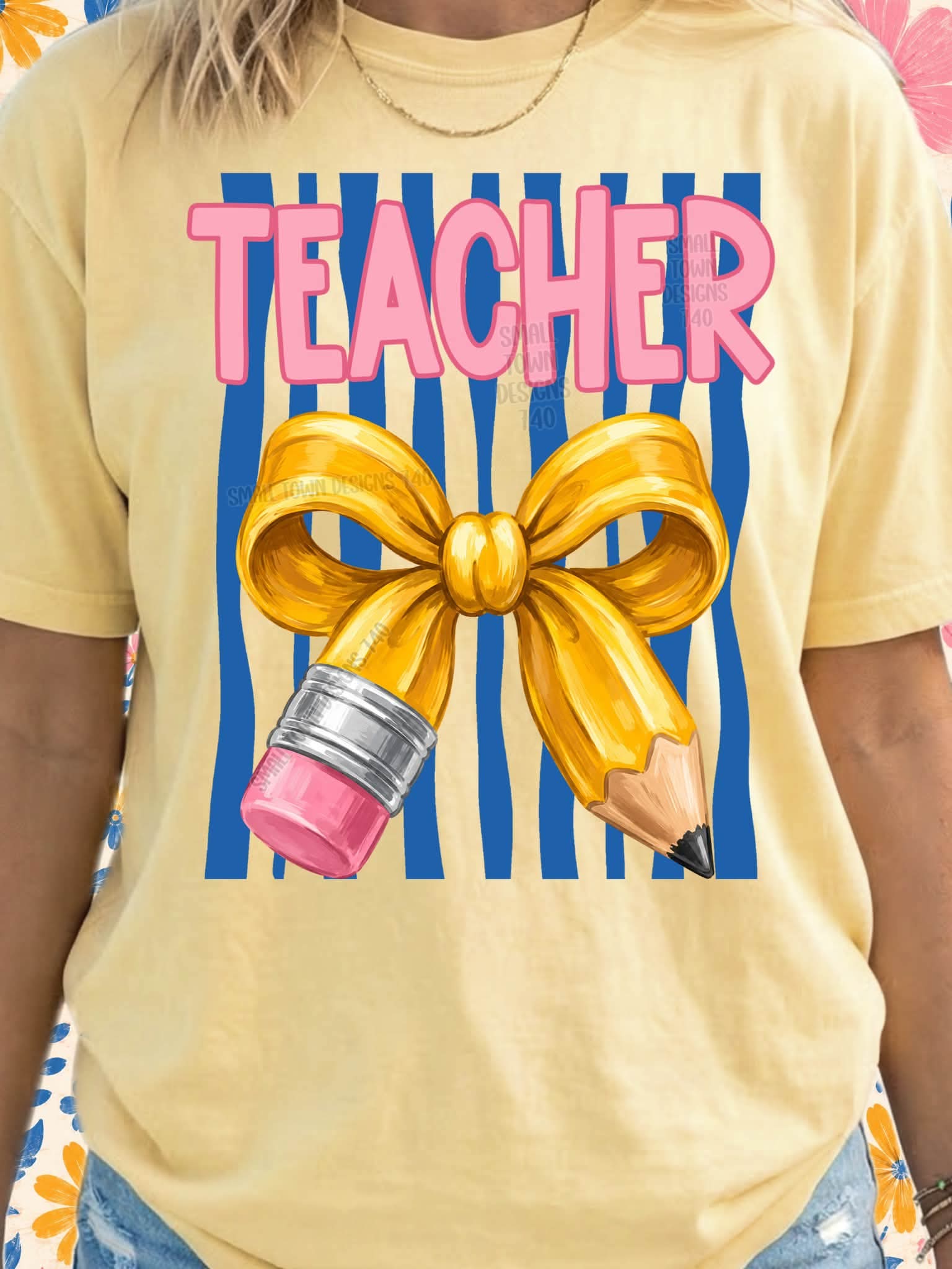 Teacher theme tee