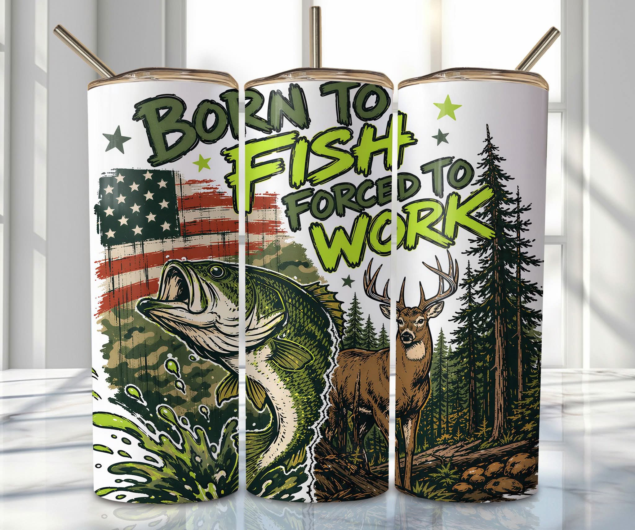 Born to Fish tumbler
